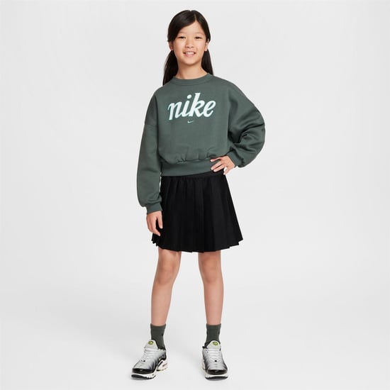 Girls Nike G Nsw Clb Flc B in Vintage Green/G - Image 5