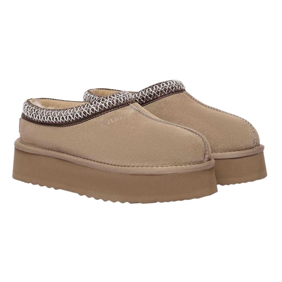EverAu Kvinnors Wonga Ko Mocka PlattformsTofflor (Sand) - Image 4