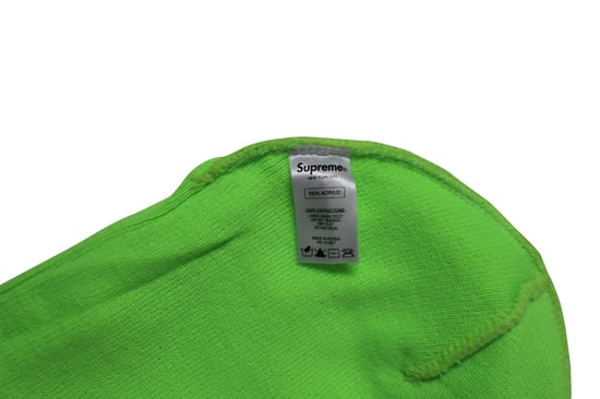 Supreme Big Logo-mössa i neongrön bomull - Image 6