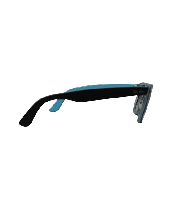 Ray-Ban RB2140 Original Wayfarer 901 zonnebril in blauw acryl - Image 3