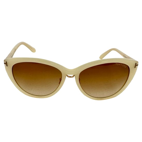 Tom Ford Cat-Eye Tinted Sunglasses in Ecru Acetate - Image 2