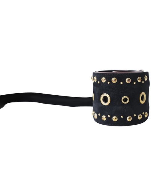 Maje Azalea Tassel Belt in Black Suede - Image 1