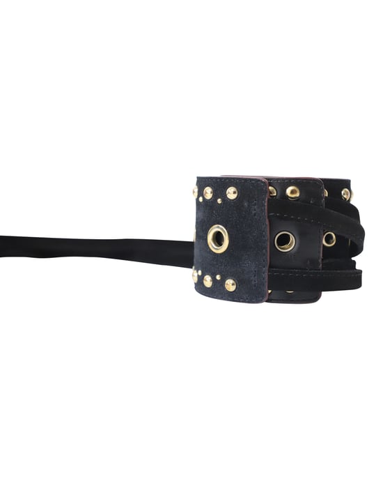 Maje Azalea Tassel Belt in Black Suede - Image 3
