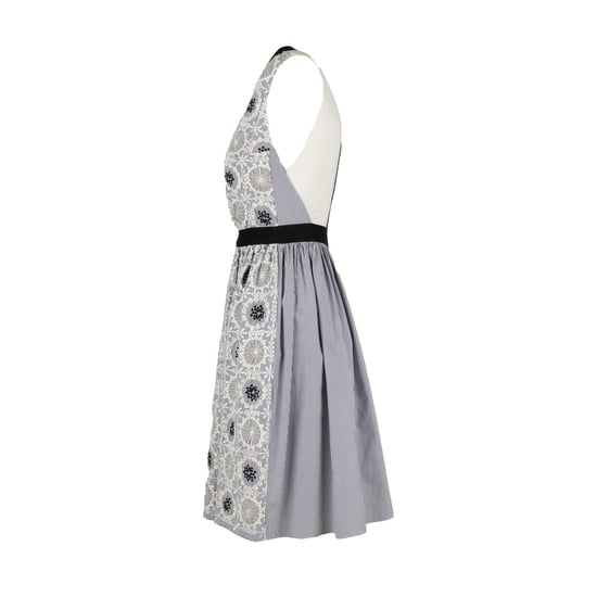 Moschino billig och elegant broderad randig midiklänning - 10-talet - Image 4