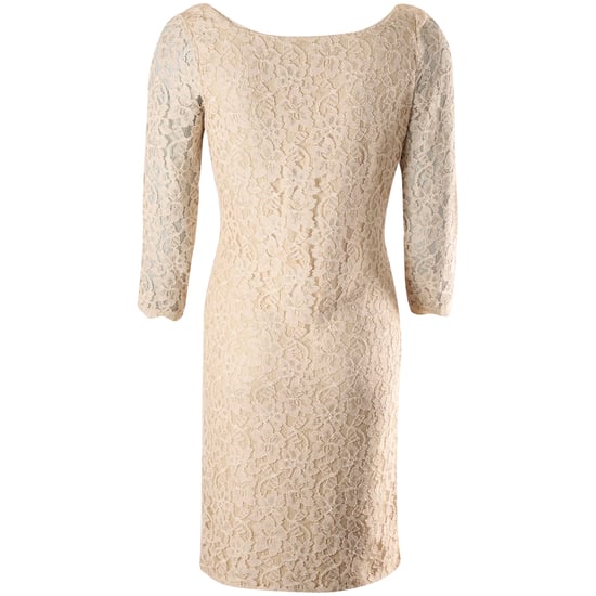 Diane Von Furstenberg Zarita kanten jurk met lange mouwen in beige rayon - Image 1