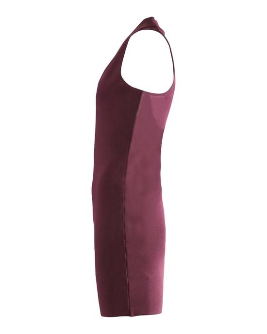 Alexander Wang – Klänning med utskuren bodycon i vinröd viskos - Image 2