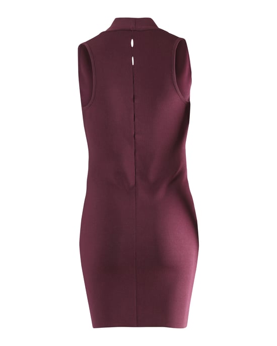 Alexander Wang – Klänning med utskuren bodycon i vinröd viskos - Image 3