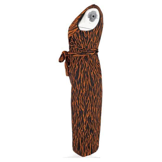 Diane Von Furstenberg Ärmlös Omlottklänning i Orange Polyester - Image 5