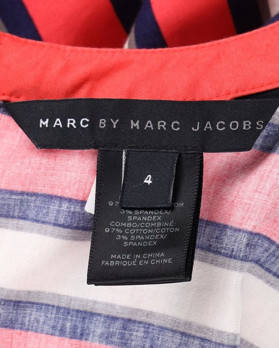 MARC by Marc Jacobs Flavin Randig Klänning i Flerfärgad Bomull - Image 4