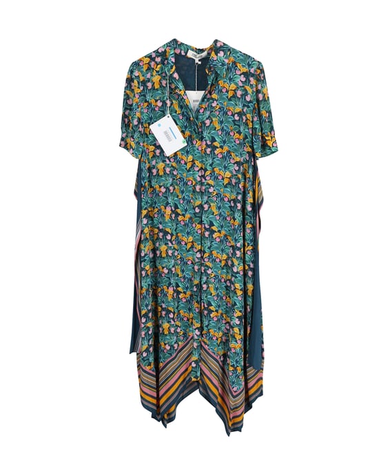 Diane von Furstenberg Kendyl bedrukte midi-jurk met ceintuur in veelkleurige viscose - Image 1