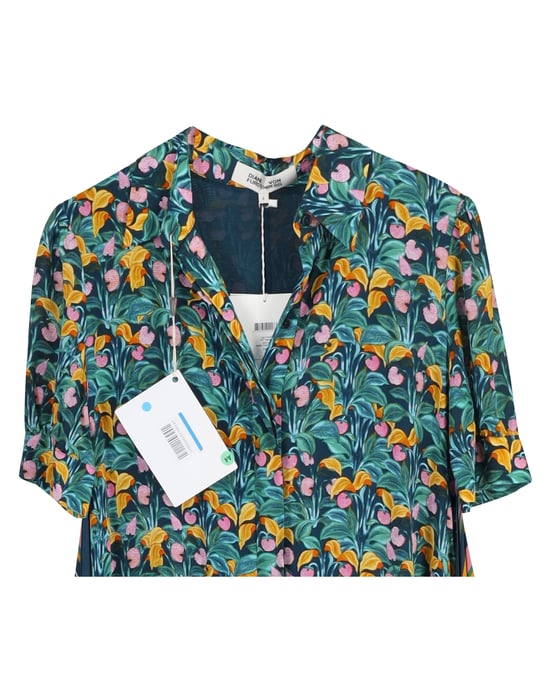 Diane von Furstenberg Kendyl bedrukte midi-jurk met ceintuur in veelkleurige viscose - Image 3