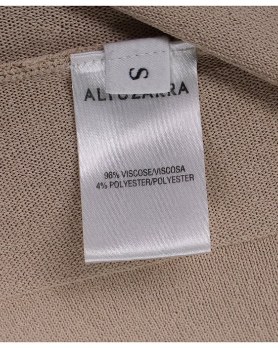 Altuzarra Off-Shoulder Plisserad Stickad Klänning i Beige Viskos - Image 4