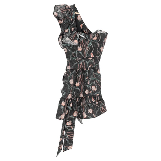 Isabel Marant mini-jurk met één schouder in lavendelkleur met bloemenprint van katoen - Image 3
