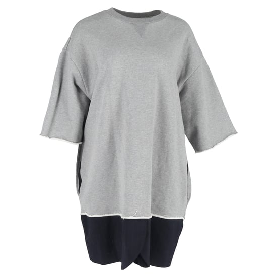 MM6 Maison Martin Margiela Color-Block Sweater Dress in Grey and Black Cotton - Image 1
