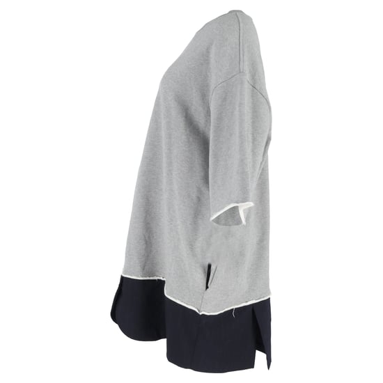 MM6 Maison Martin Margiela Color-Block Sweater Dress in Grey and Black Cotton - Image 2
