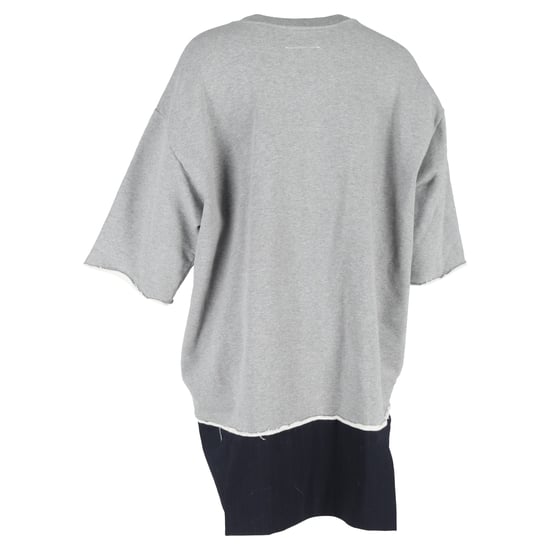 MM6 Maison Martin Margiela Color-Block Sweater Dress in Grey and Black Cotton - Image 3