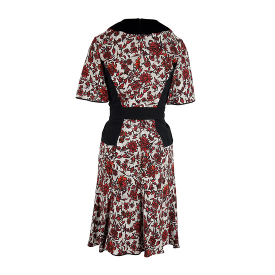 Louis Vuitton Röd Svart Blommig Mönstrad Klänning - 10-tal - Image 3