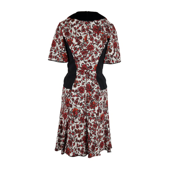 Louis Vuitton Röd Svart Blommig Mönstrad Klänning - 10-tal - Image 5