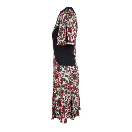 Louis Vuitton Röd Svart Blommig Mönstrad Klänning - 10-tal - Image 6