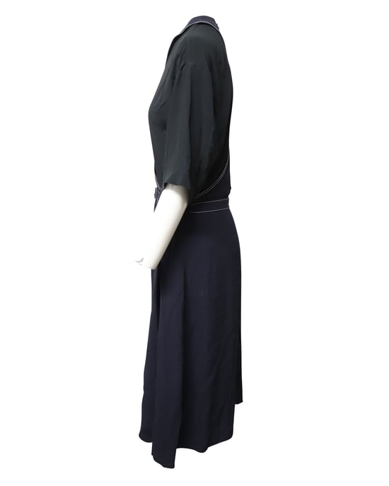Marni jurk met contrasterende stiksels en panelen in veelkleurige viscose. - Image 2