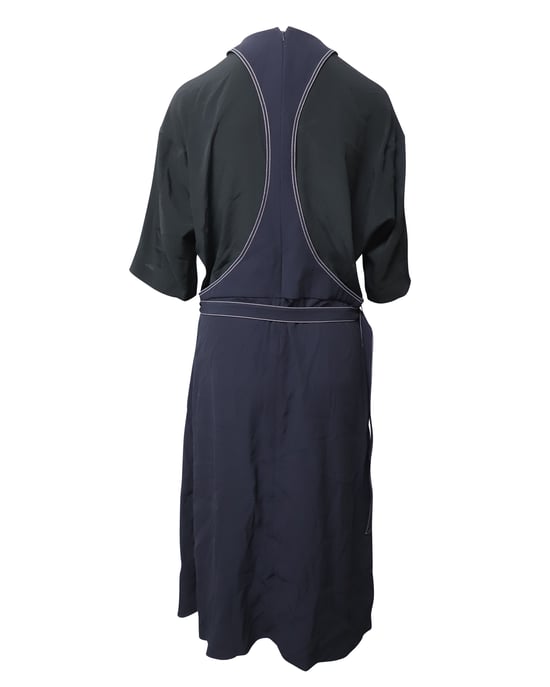 Marni jurk met contrasterende stiksels en panelen in veelkleurige viscose. - Image 3