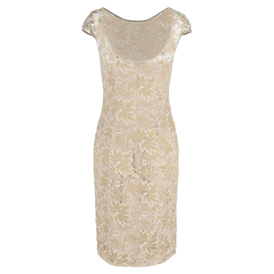 Temperley London – Blommig spetsmidiklänning i nudefärgad polyester - Image 3