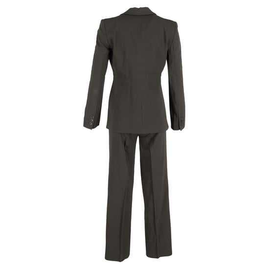 Armani Collezioni blazer en broekpak met enkele rij knopen in olijfgroen polyester - Image 3