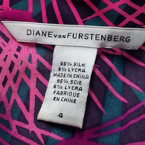 Diane Von Furstenberg – Della – Mönstrad midiklänning med knytning i midjan i flerfärgad siden - Image 3