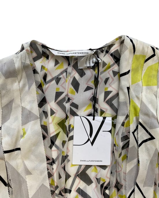 Diane Von Furstenberg MarMara-klänning i flerfärgad siden - Image 5