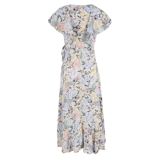 Maje Ritelle midi-jurk van crêpe met kanten details en bloemenprint van polyester - Image 3