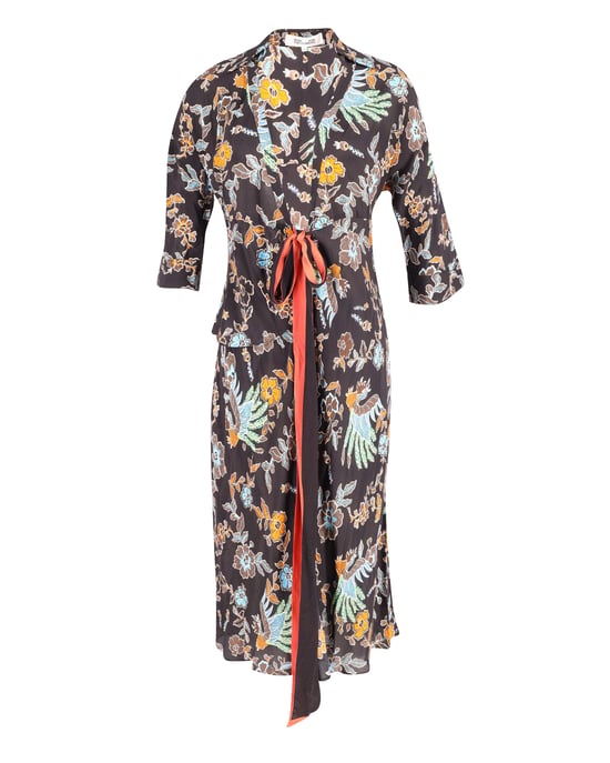 Diane Von Furstenberg Madalena wikkeljurk in veelkleurige viscose - Image 1