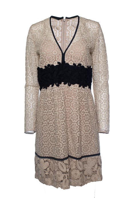Burberry, SS16 Cocktail midi dress in beige lace - Image 1