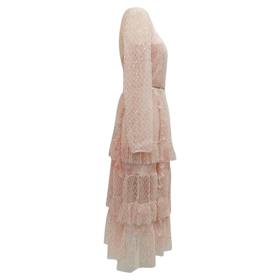 Självporträttsklänning i spets i rosa polyester - Image 3