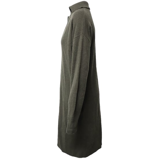 Joseph Oversized Stickad Klänning i Mörkgrön Ull - Image 2