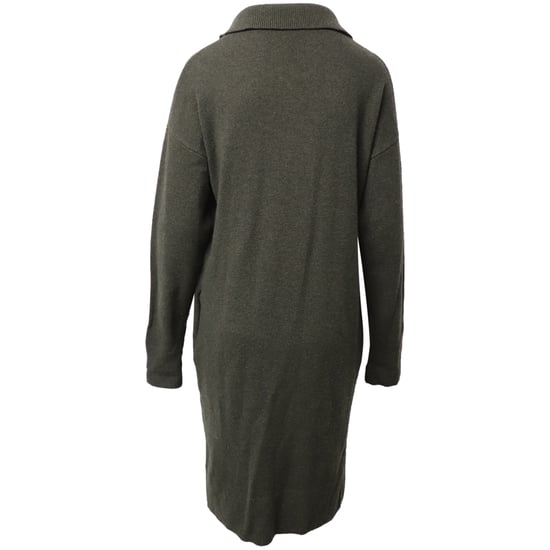 Joseph Oversized Stickad Klänning i Mörkgrön Ull - Image 3