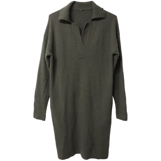 Joseph Oversized Stickad Klänning i Mörkgrön Ull - Image 4