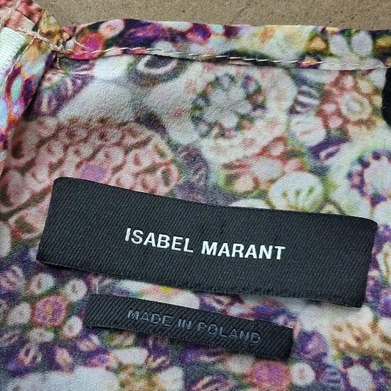 Isabel Marant Celina blommig miniklänning i flerfärgad siden - Image 3