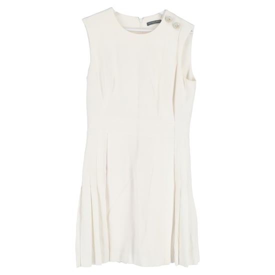 Alexander McQueen Sleeveless Mini Dress in Cream Polyester - Image 1