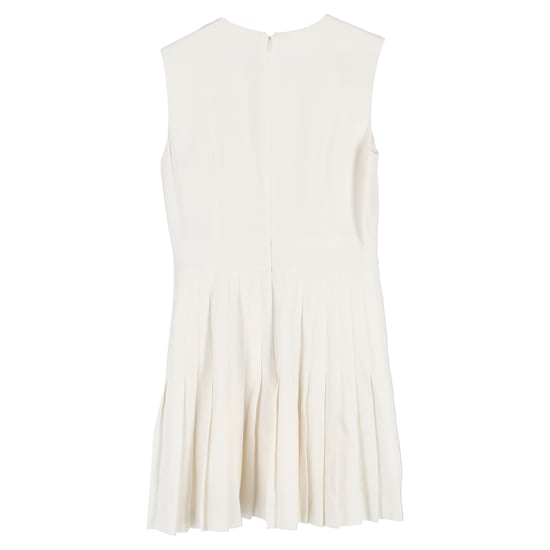 Alexander McQueen Sleeveless Mini Dress in Cream Polyester - Image 2