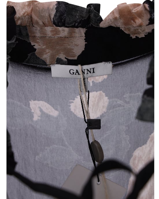 Ganni Carlton Georgette Maxiklänning i blommig viskos - Image 4