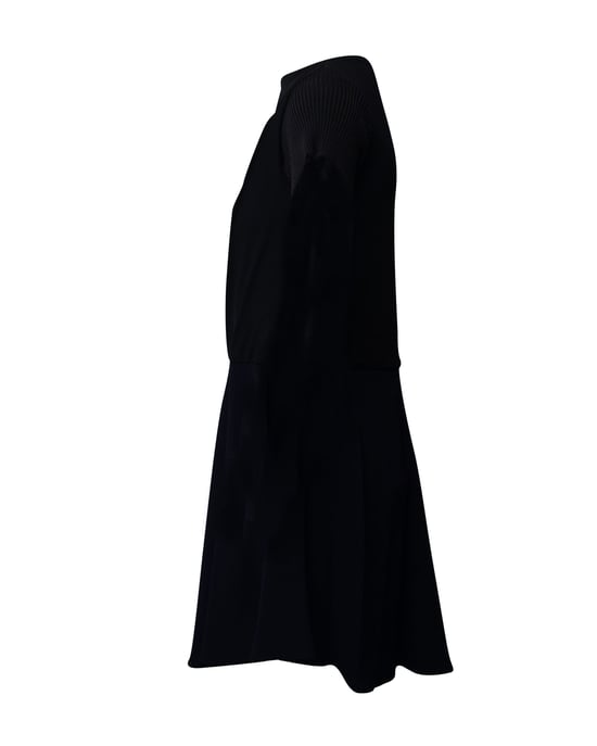 Balenciaga Vintage gebreide jurk in marineblauwe rayon - Image 2