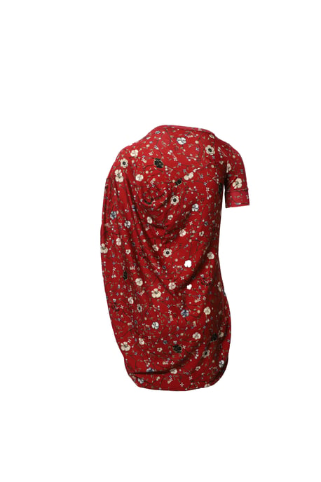Alexander McQueen Asymmetrische Jurk met Gedrapeerde Achterkant en Bloemenprint in Veelkleurige Wol - Image 2