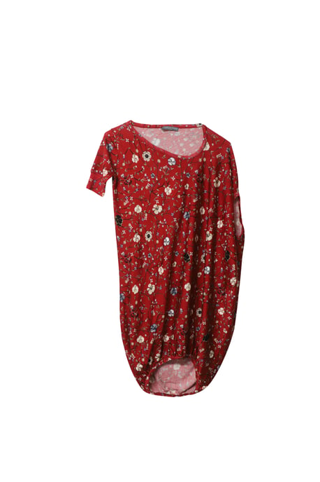 Alexander McQueen Asymmetrische Jurk met Gedrapeerde Achterkant en Bloemenprint in Veelkleurige Wol - Image 3