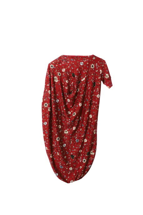 Alexander McQueen Asymmetrische Jurk met Gedrapeerde Achterkant en Bloemenprint in Veelkleurige Wol - Image 4