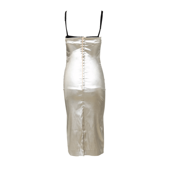 Dolce & Gabbana Metallic Silver Klänning - 90-tal - Image 3