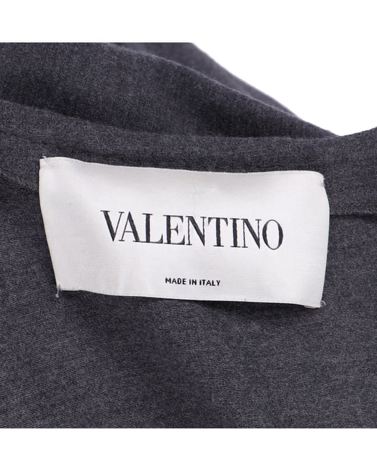 Valentino jurk met uitlopende zoom in grijze wol - Image 4