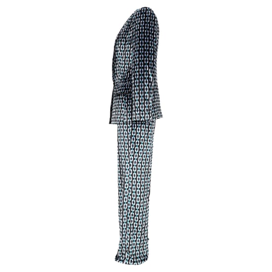 Diane von Furstenberg Chiana double-breasted blazer en broek van bedrukt fluweel in veelkleurige viscose. - Image 2
