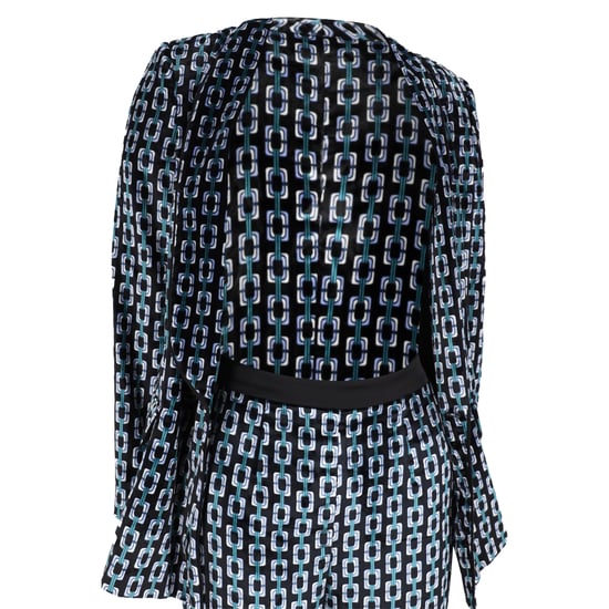 Diane von Furstenberg Chiana double-breasted blazer en broek van bedrukt fluweel in veelkleurige viscose. - Image 6