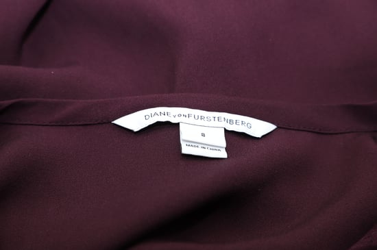 Jurk met blousonmouwen van Diane Von Furstenberg in bordeauxrode zijde - Image 4
