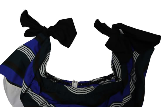 Fendi gestreepte off-shoulder jurk met ruches in veelkleurig katoen - Image 6